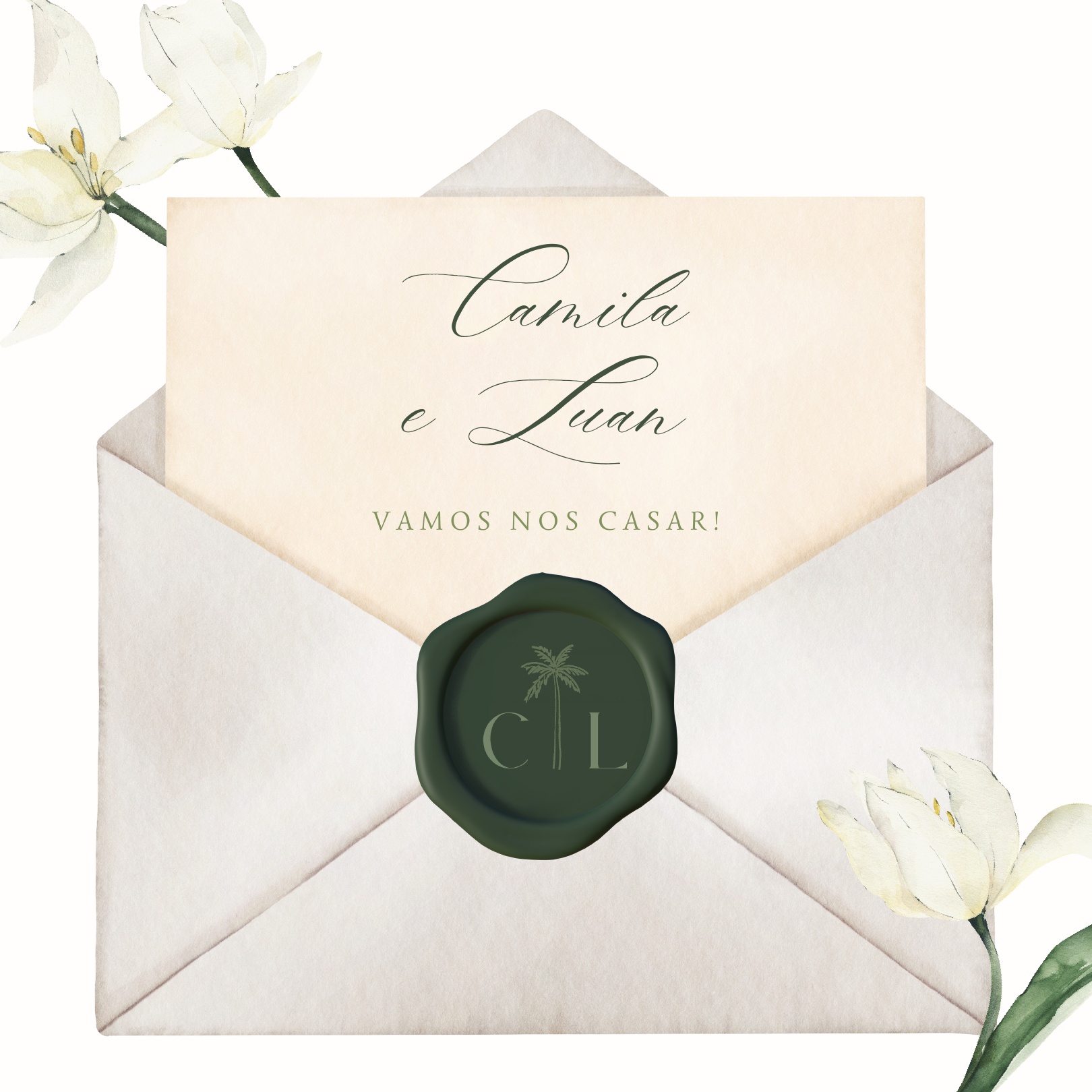 Convite de casamento Camila e Luan
